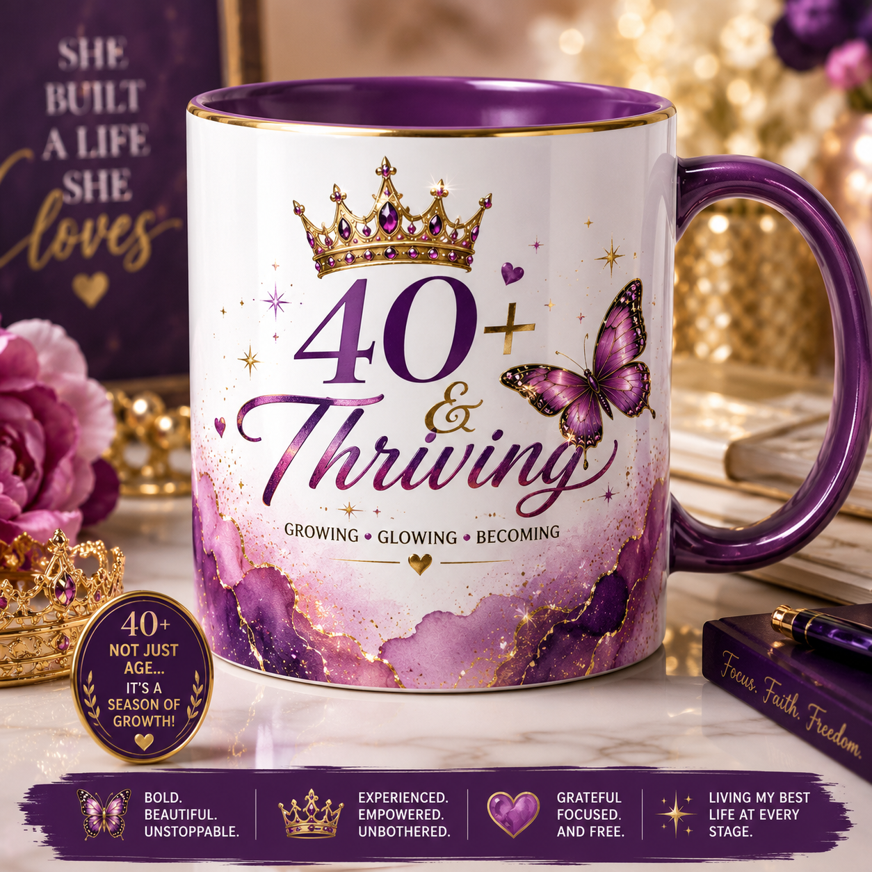 40+ & Thriving Mug